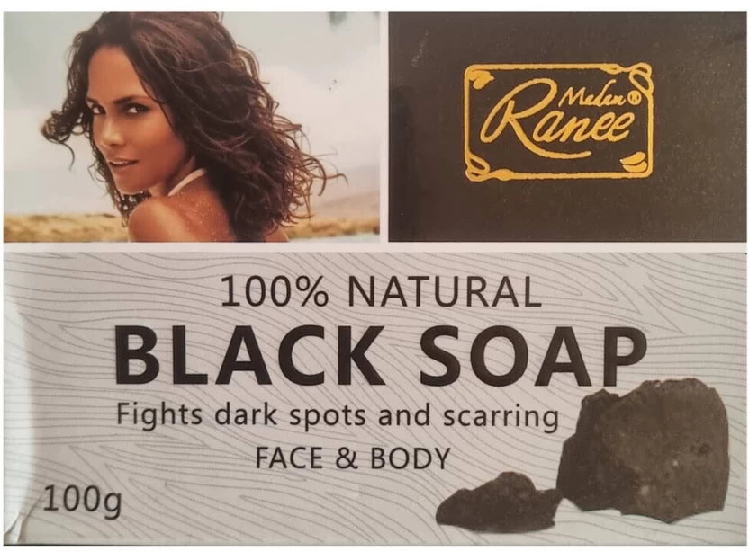 Madam Ranee 100% Natural Black Soap - 100g