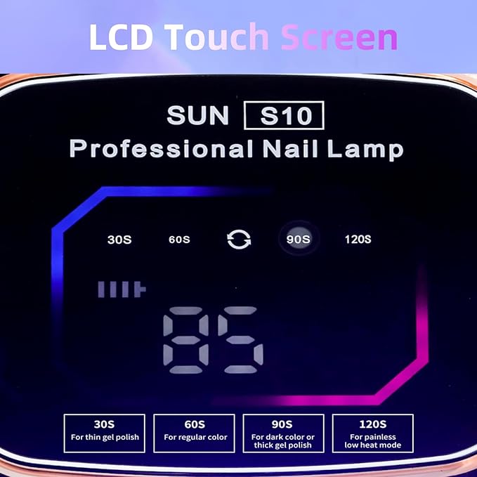 Sun S10 Rechargeable 108W UV LED Gel Polish Nail Dryer Cordless Electric Nail Art Lamp