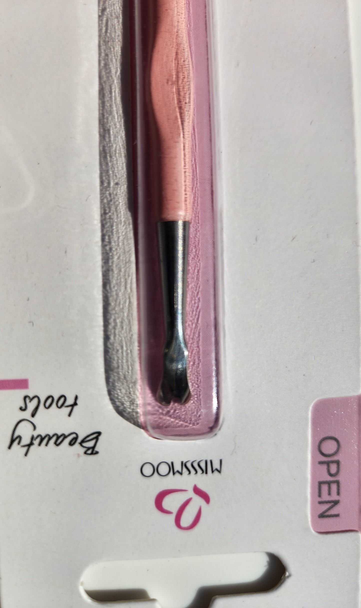 Miss Smoo Steel Cuticle Trimmer & Pusher 2-in-1 - Pink