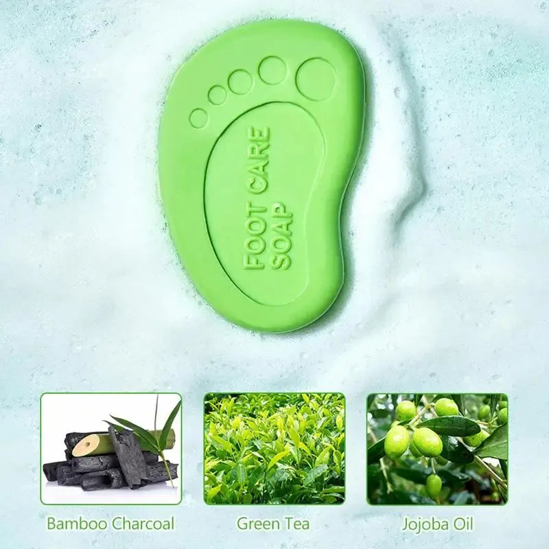 Disunie Bamboo Charcoal and Green Tea Foot Care Soap-80g