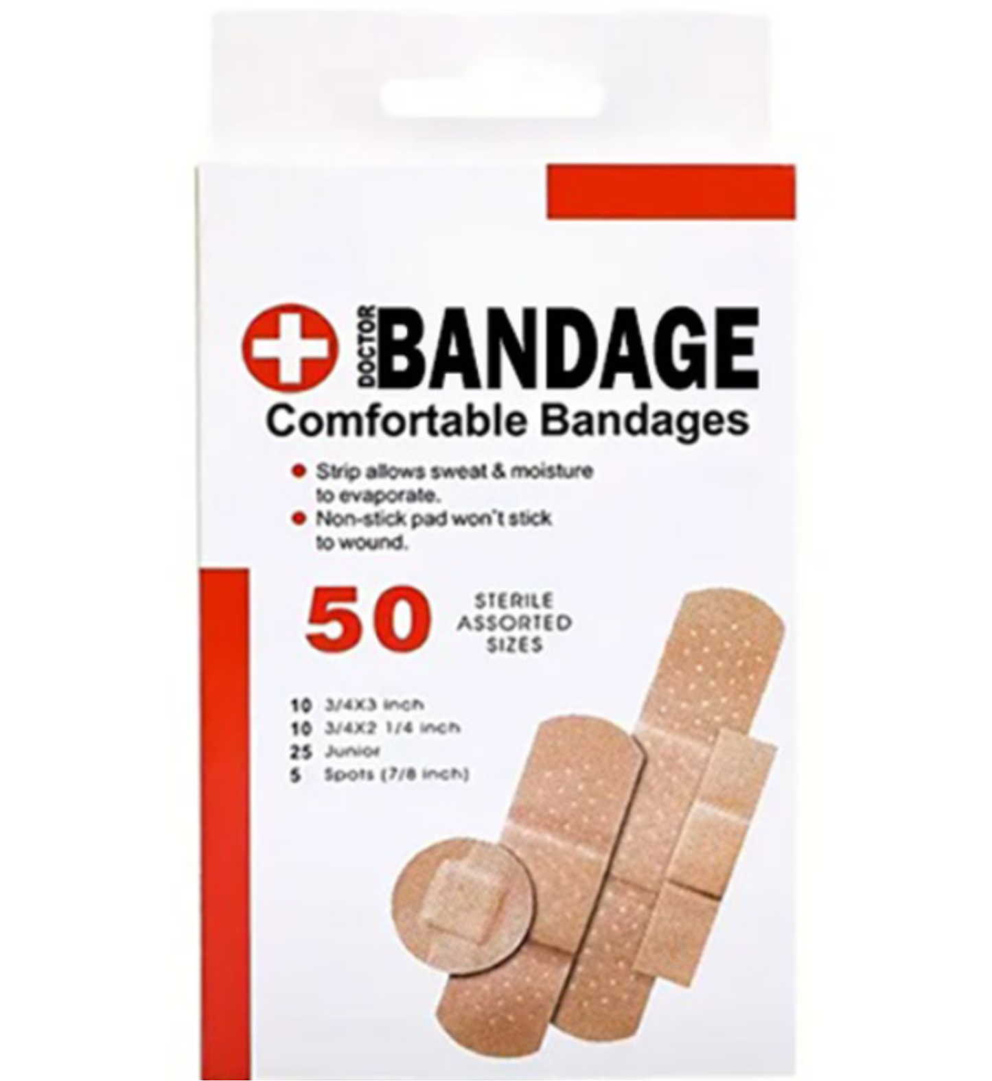 Doctor Bandage Comfortable Adhesive Bandages 50pcs