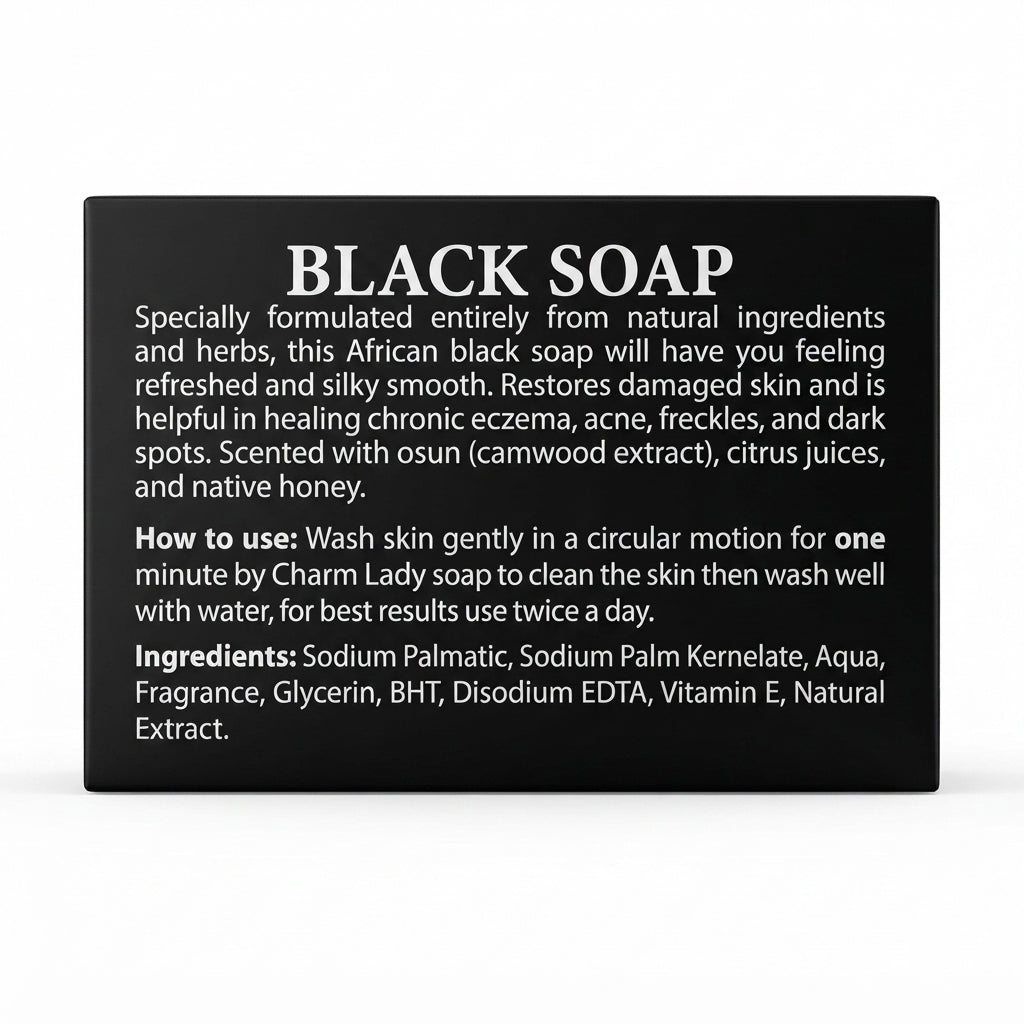 Madam Ranee Black Soap Brightening Face & Body Cleanser – Cleansing, Oil Control & Anti-Acne Care, 100g