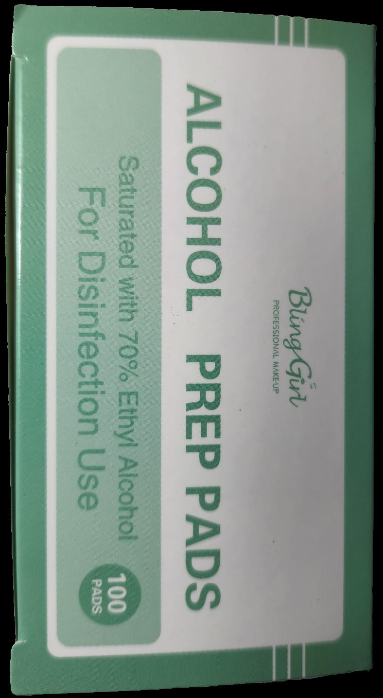 Bling Girl Wipe Alcohol Prep Pads 100 pads