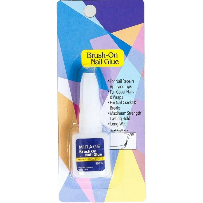 Mirage Brush On Nail Glue Clear 10g