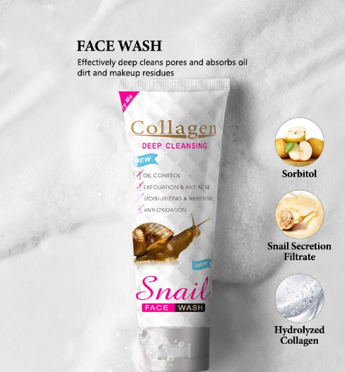Collagen Snail Face Wash 100ml Pei Mei - PM6911-AC