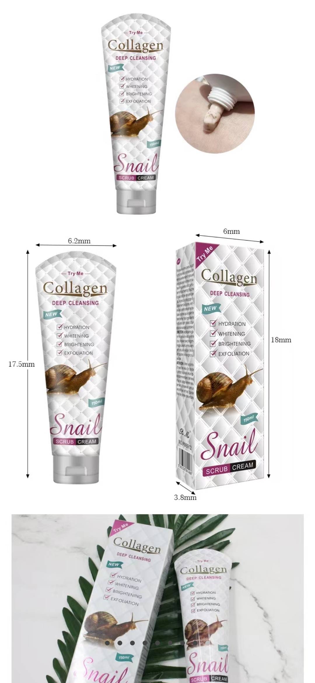 Collagen Snail Scrub Cream 100ml Pei Mei PM6912