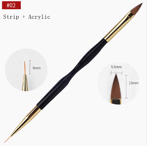 Double Side Strip Brush for Acrylic or Poly Gel