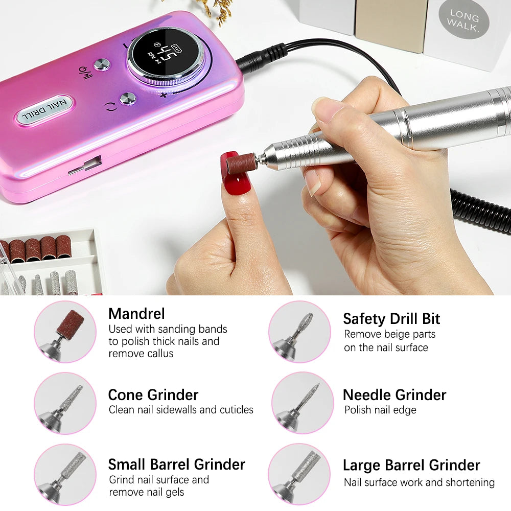 Rechargeable Nail Drill Machine Professional Edition 45000RPM (TOT-V1)
