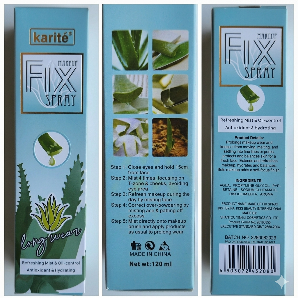 Fix Spray, Long Lasting Stay Oil-Control And Antioxidant 120ml - 2280-47
