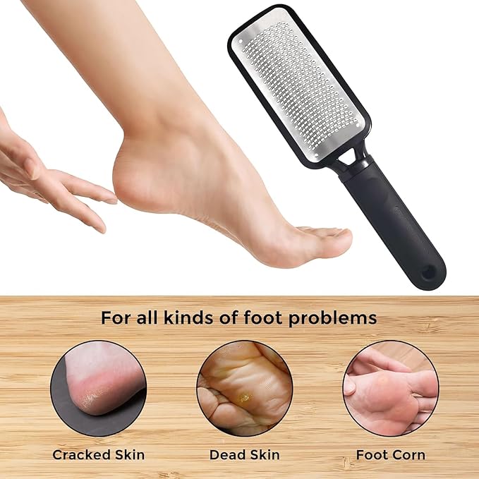 Square Dual-Sided Foot File - Professional Stainless Steel Callus Remover