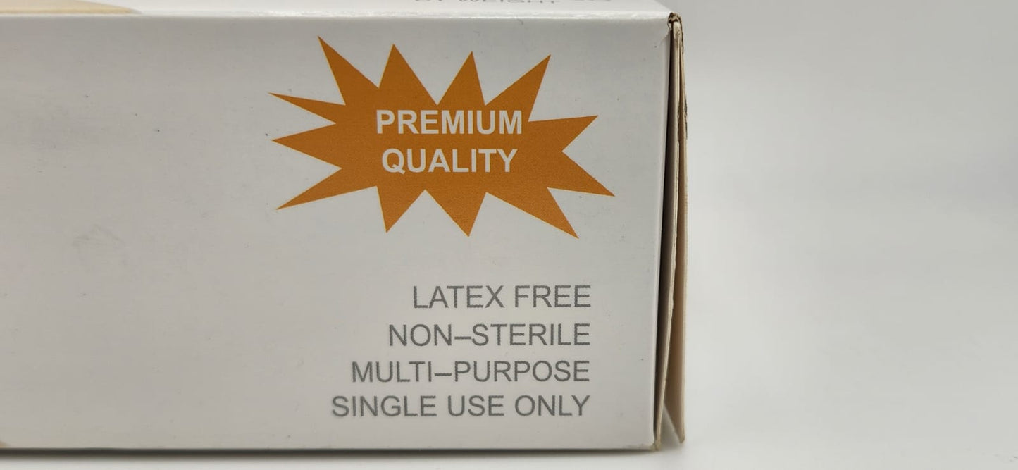 Disposable Nitrile Gloves 100 Pieces - WHITE