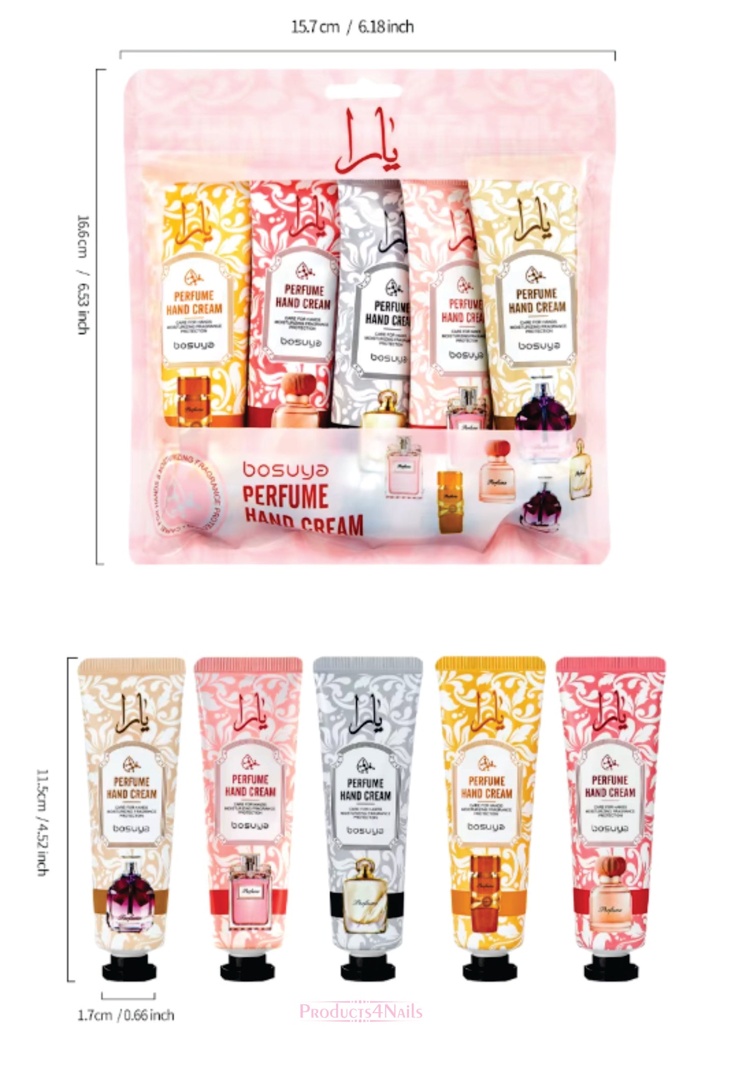 Hand Cream Bosuya Perfume 30g B2106 - 5 PIECES SET