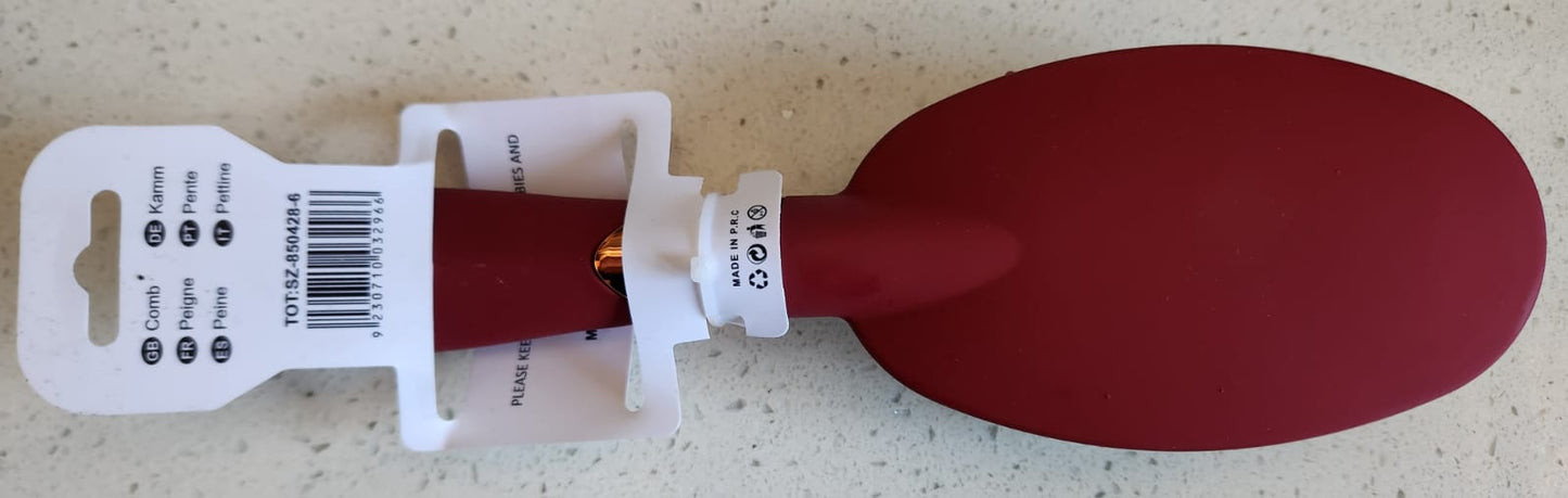 Hair Brush 23.5cm Burgundy Colour, Oval Shape - Miss Smoo For All Type Of Hair