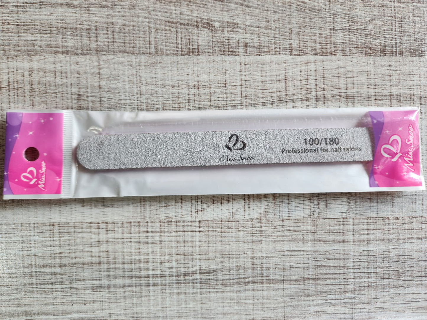 Miss Smoo Nail File 100/180 Straight (In a Bag)