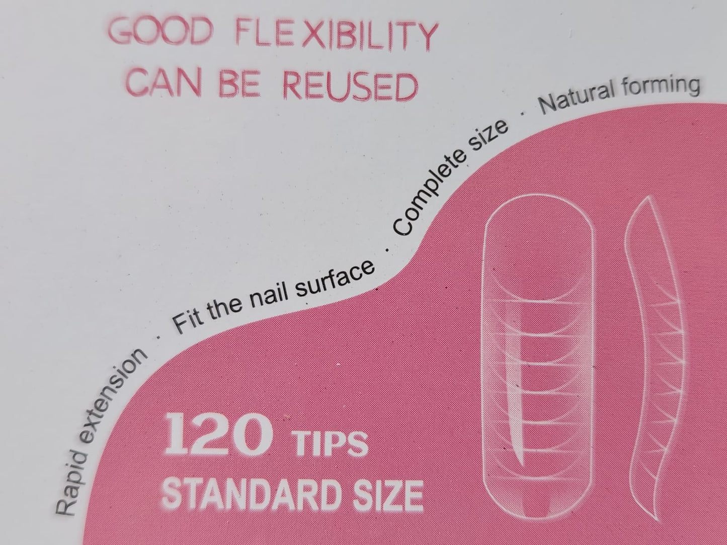 Poly Gel False Nail COFFIN Shape Tips 120Pcs Reusable - Miss Smoo