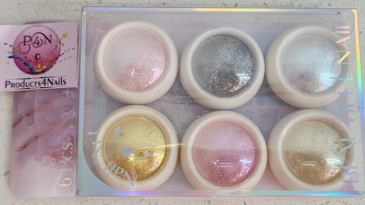 CHROME Powder 6pcs MIX