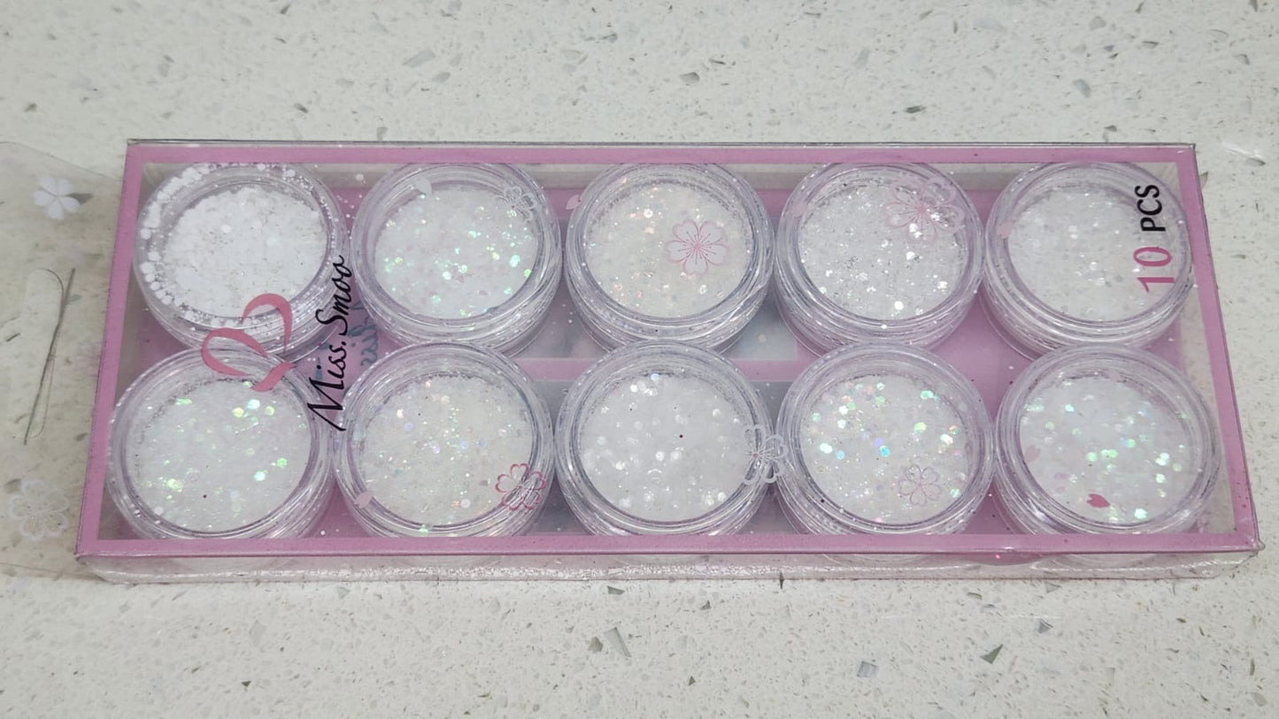 Nail GLITTER 10pcs
