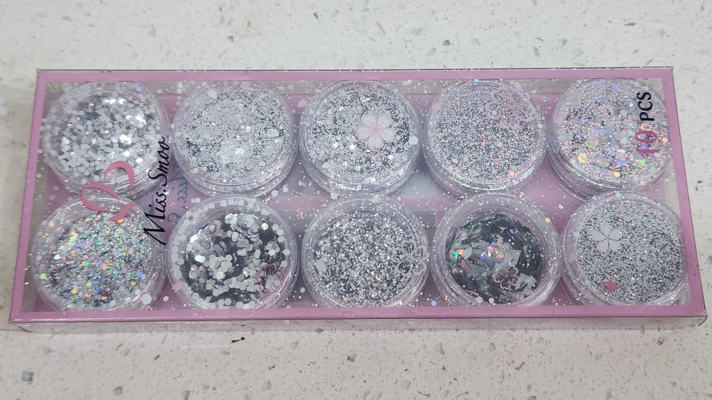 Nail GLITTER 10pcs