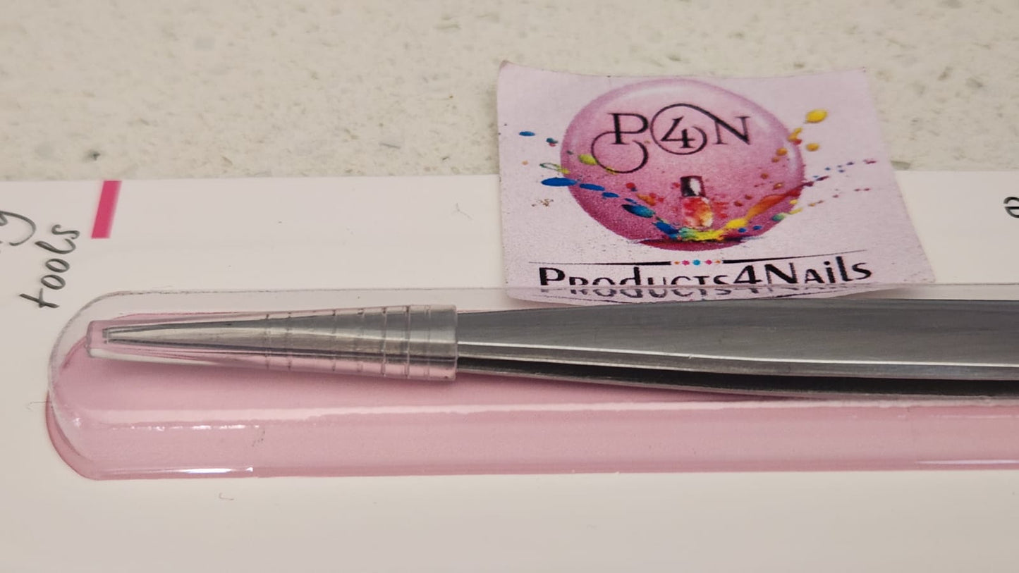 Tweezer Straight Pointed Stainless Steel Silver
