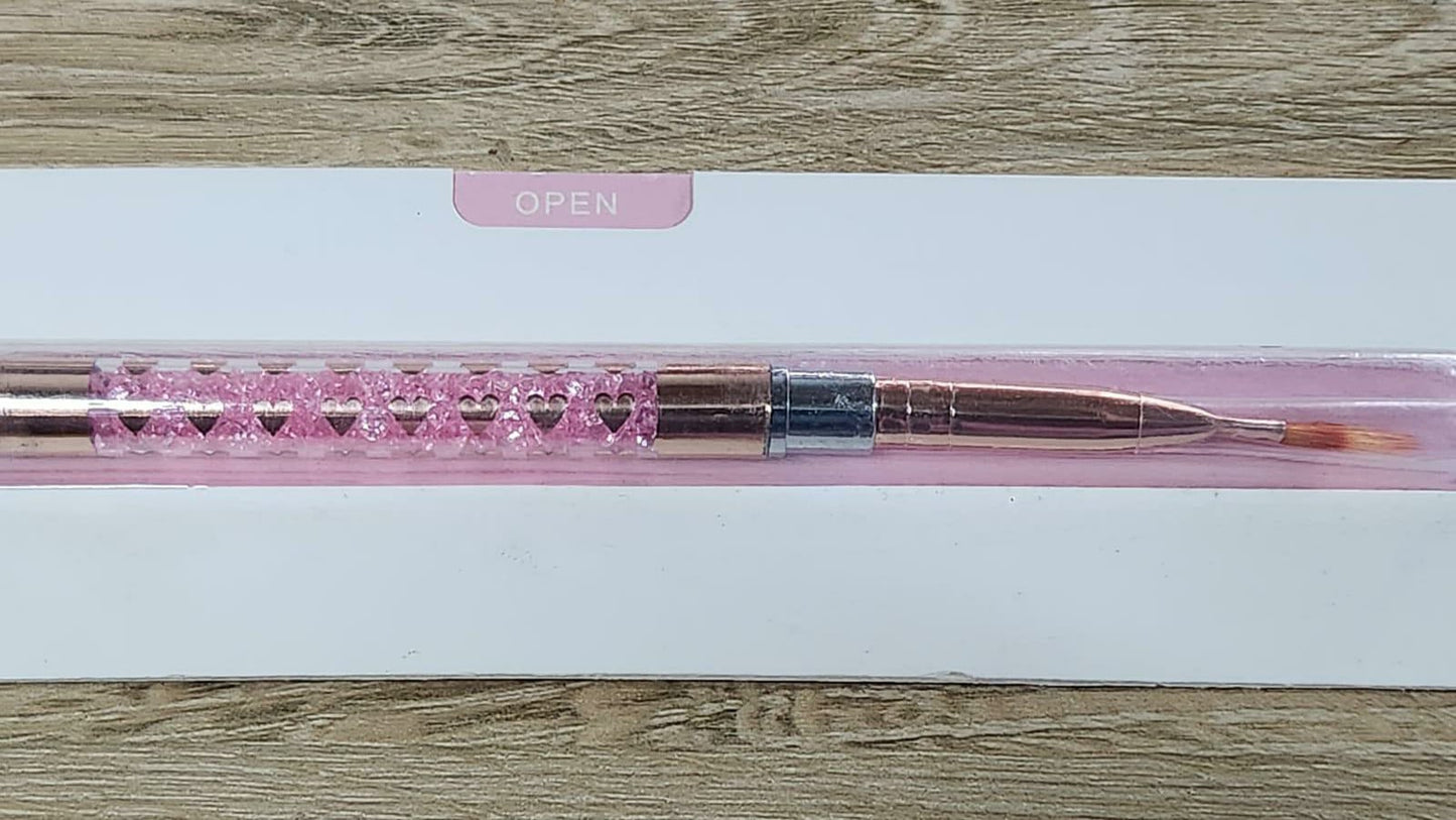 Nail Poly Gel Brush and Art liner 2in1 Miss Smoo - Pink Crystal