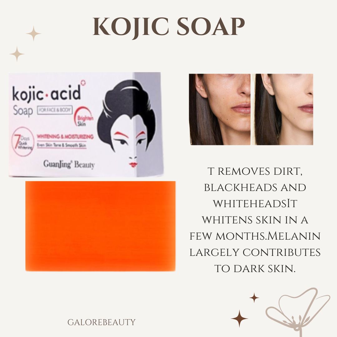 GuanJing Kojic Acid Skin Lightening Soap 120g 3-pack value sets: