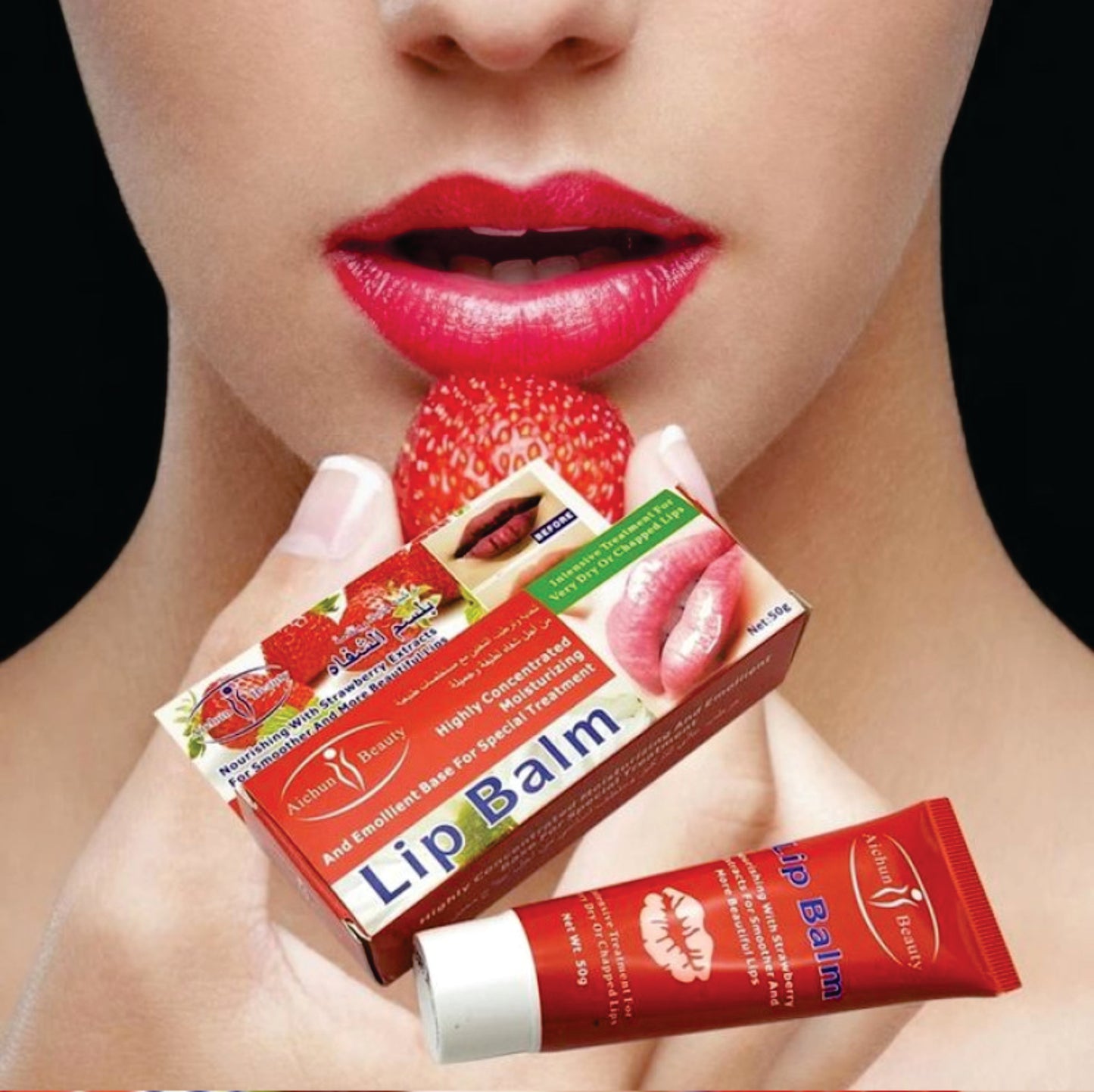Nourishing Lip Balm, Noble Lip Balm 50g STRAWBERRY - Aichun Beauty - AC31173
