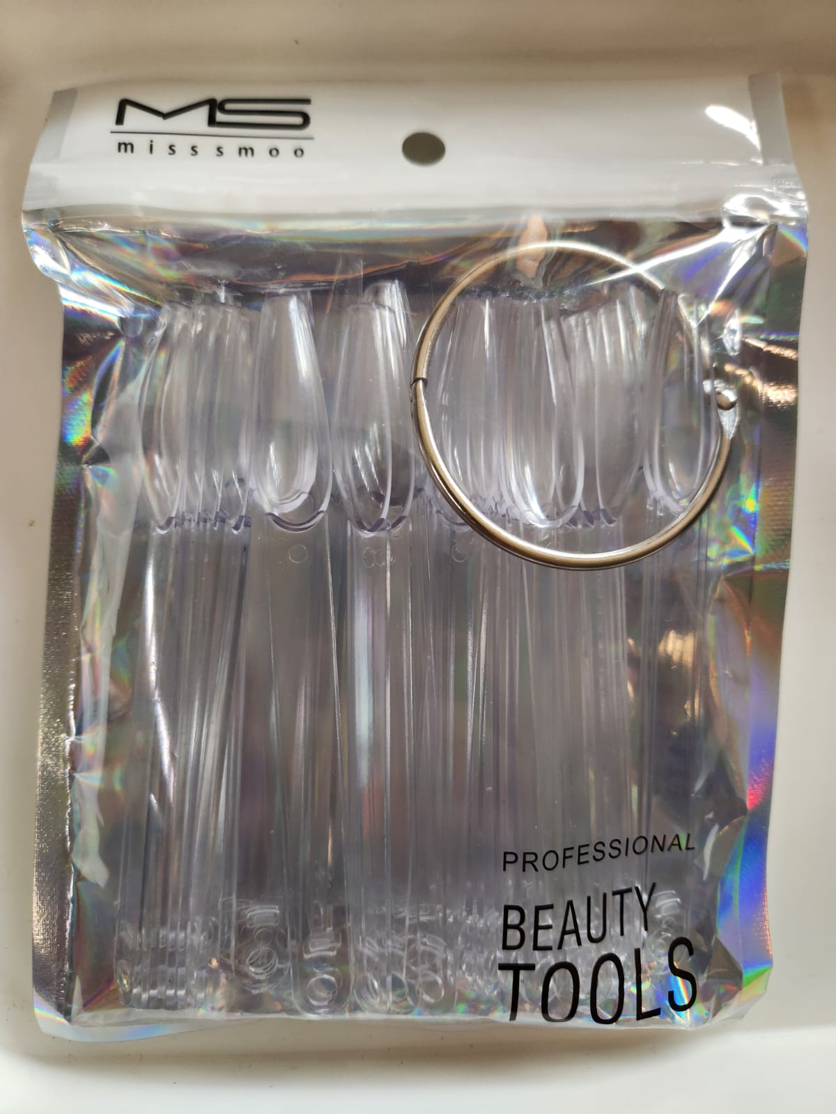 Nail Colour Display Tips Clear Ring 50Pcs - Tips For Display Nail Samples Gel Polish Palette Color Chart Manicure Practicing Tools - TOT-3737-57