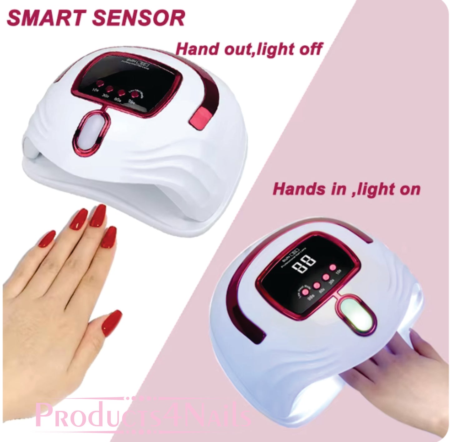 Nail Lamp Sun S5 268W UV LED Nail Dryer for Curing Gel Polish 57 Led Lights Quick Cure Auto Sensor