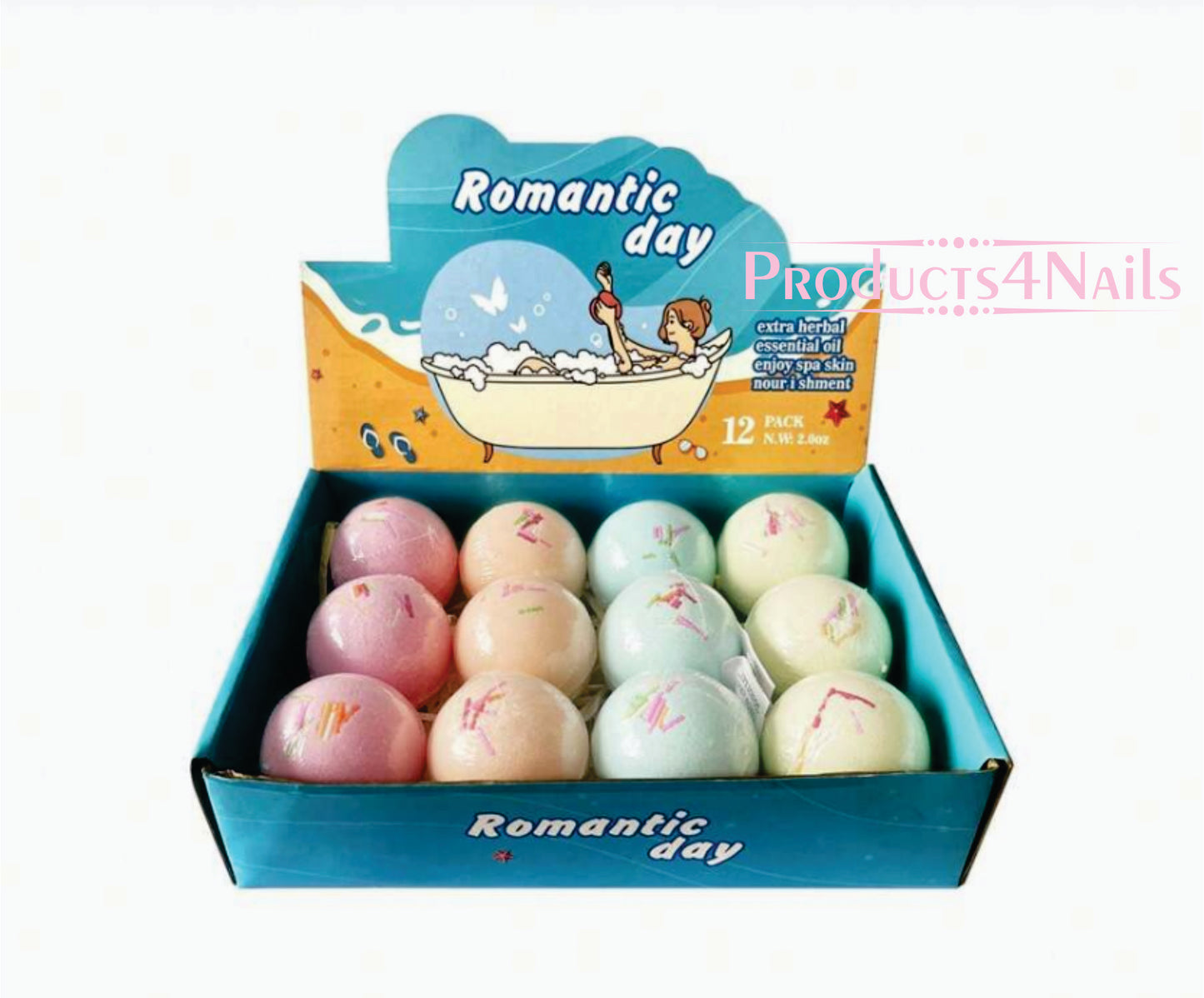 ROMANTIC DAY Bathing Bombs Colourring Bath Ball (Multicolor, 500 g)