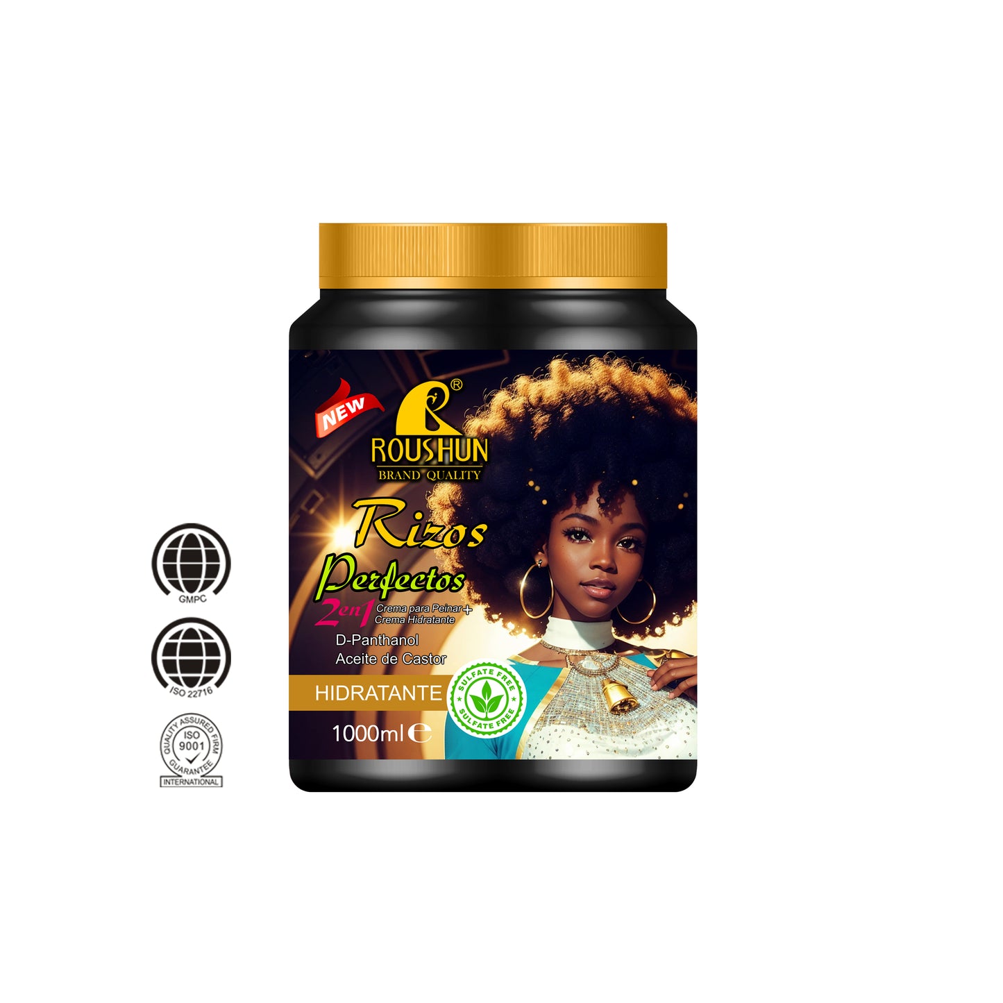 ROUSHUN Hair Cream Smoothing Repairing Collagen & Keratin Polypeptides Hair Mask 1000ml