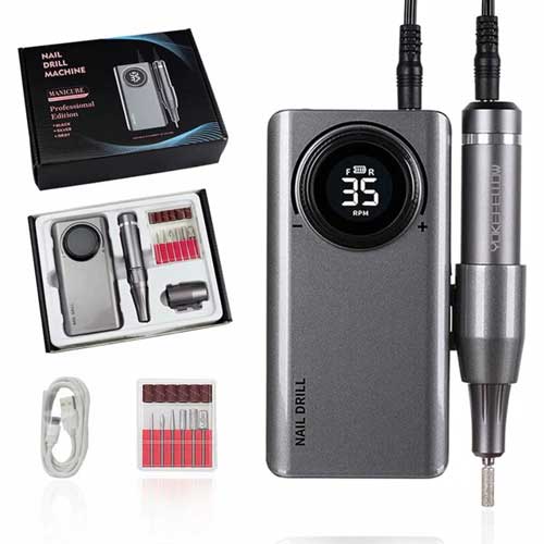 Rechargeable Nail Drill E-File Machine 35000RPM Professional Edition