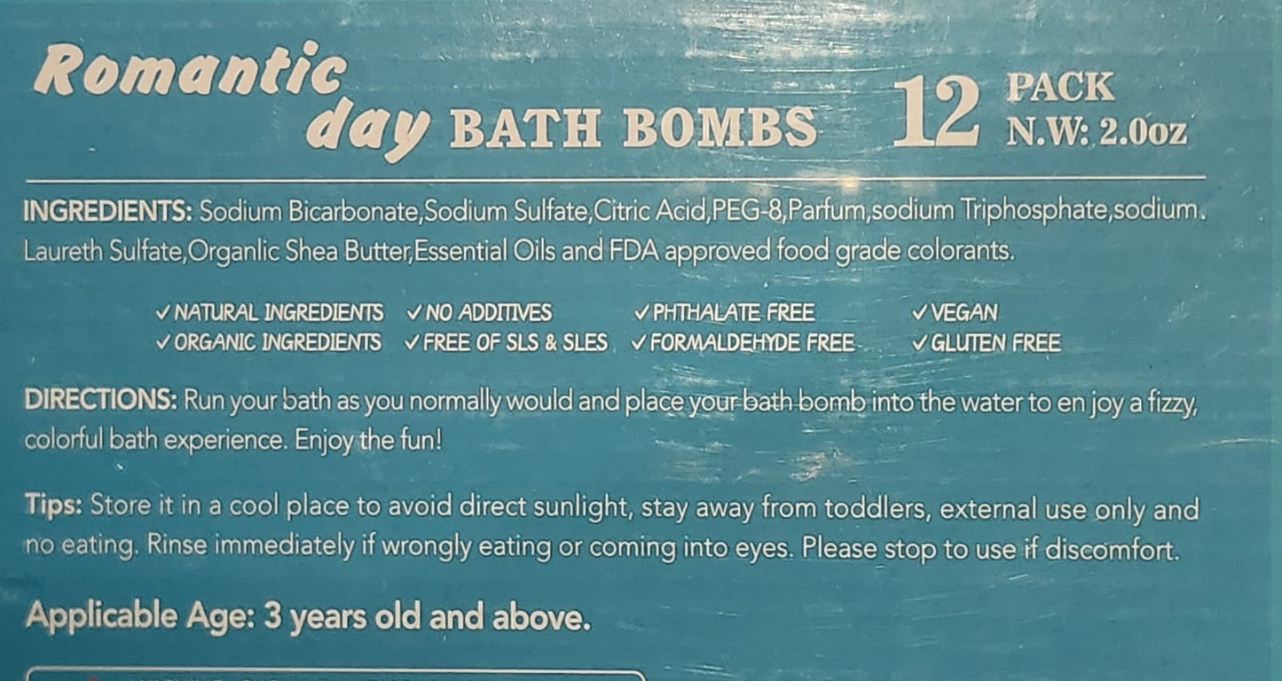 ROMANTIC DAY Bathing Bombs Colourring Bath Ball (Multicolor, 500 g)