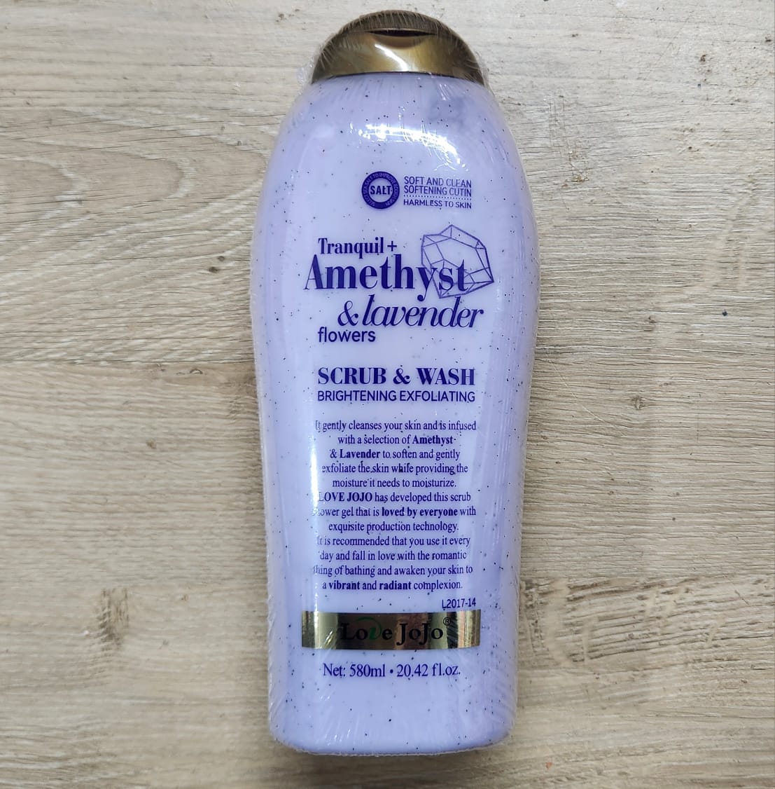 SCRUB & WASH BRINGTENING EXFOLIATING 580ml Love JoJo Tranquil + Amethyst & Lavender flowers L2017-14
