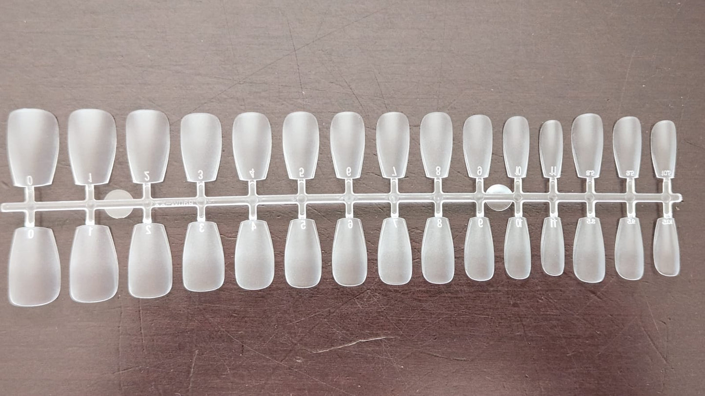 NAILS SHORT COFFIN Soft Gel Tips Full Coverage Tips 300pcs (SC)