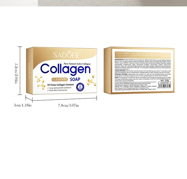 Sadoer Collagen Soap 10 Times Collagen Content 100g