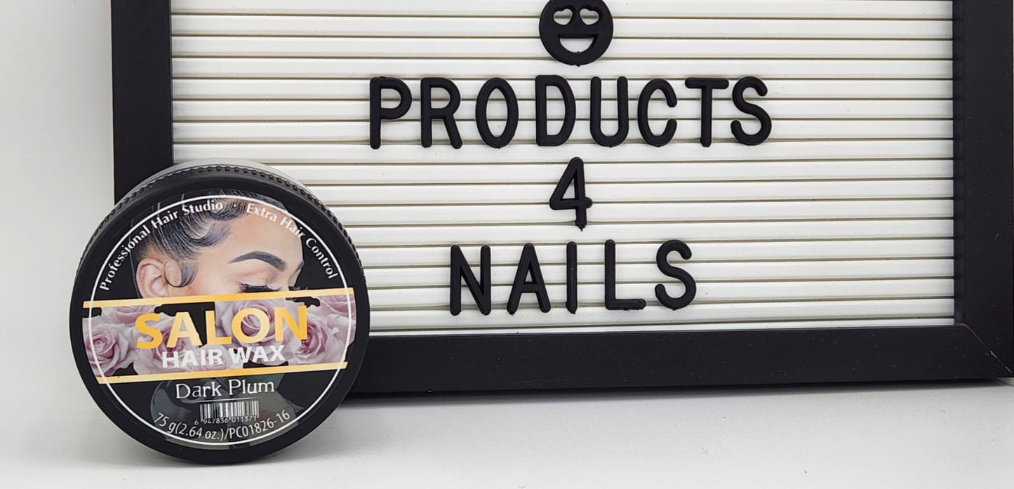 SALON Hair Wax Dark Plum 75g - Extra Hair Control Edge Control Strong Hold Finish