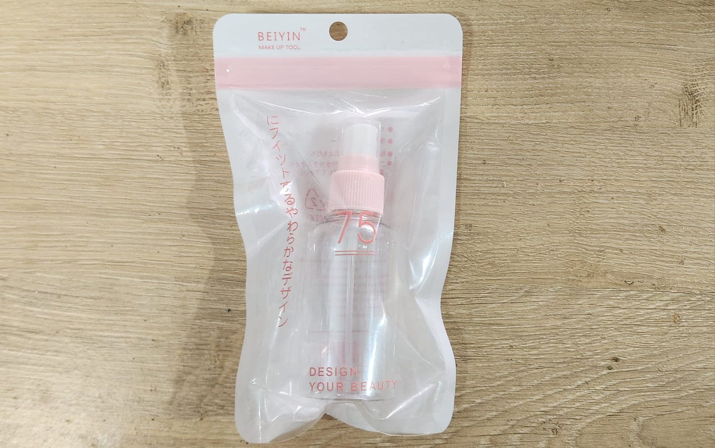 Spray Bottle 75ml (Clear with Light Pink Cap)
