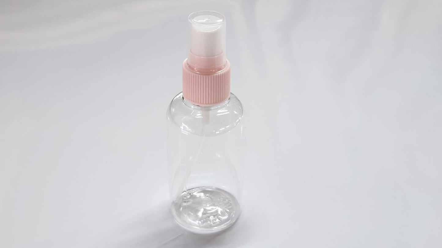Spray Bottle 75ml (Clear with Light Pink Cap)