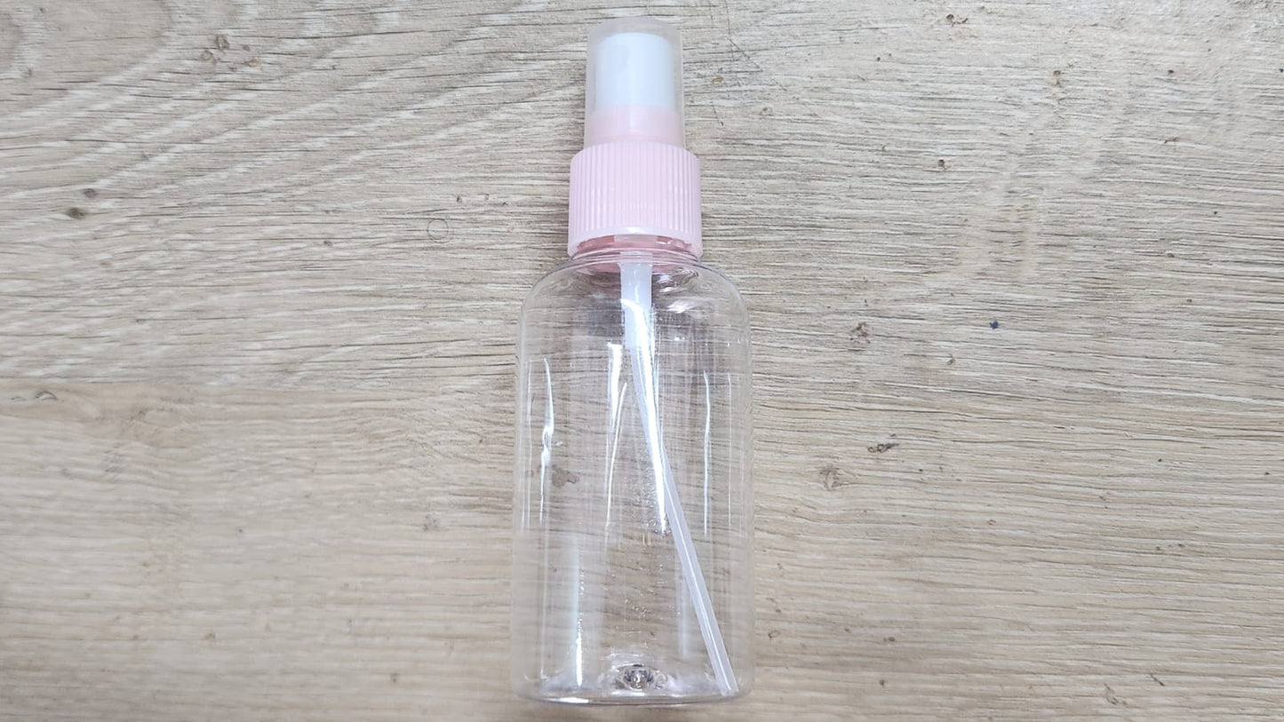 Spray Bottle 75ml (Clear with Light Pink Cap)
