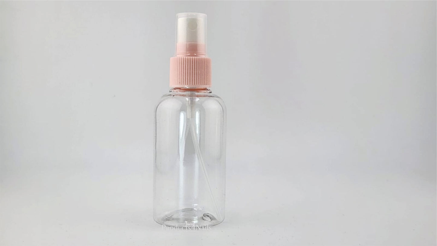 Spray Bottle 75ml (Clear with Light Pink Cap)