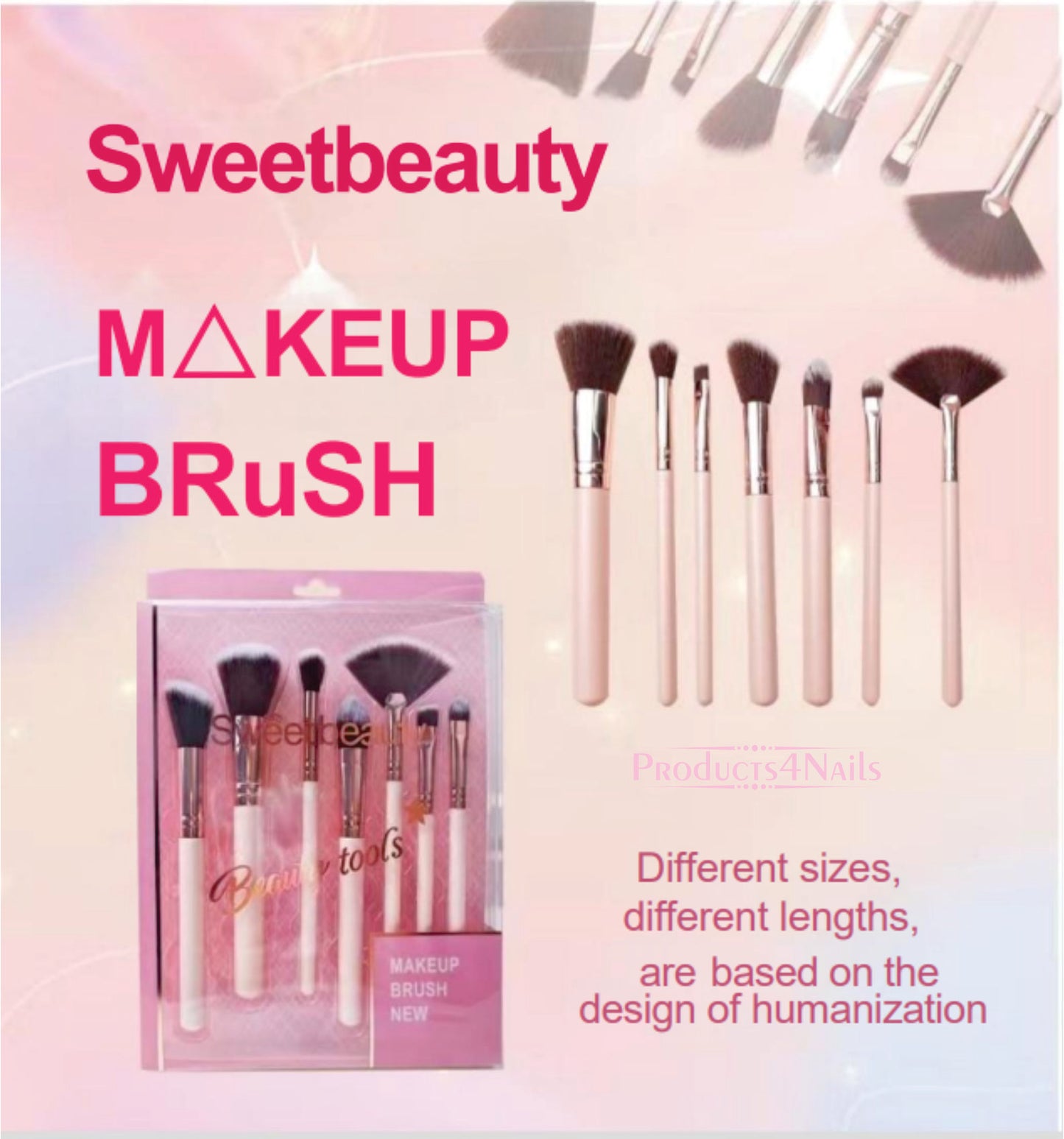 Sweetbeauty Makeup Brush Set 7 Pcs - Beauty Tools