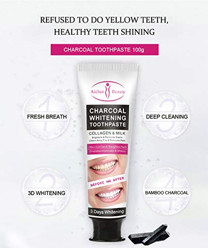 Charcoal Whitening Toothpaste - Aichun Beauty - 100g AC31861