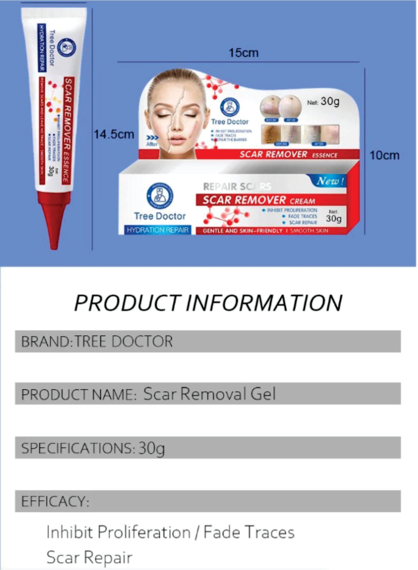 Tree Doctor Scar Removal Cream 30g - HD-1231
