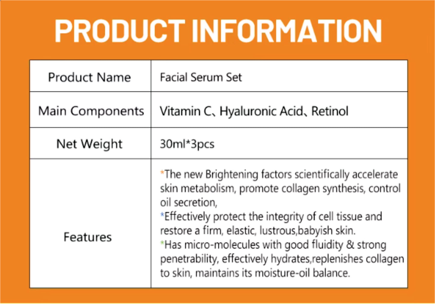 Pei Mei Facial Serum Set Three Powerful Formulas - PM6952