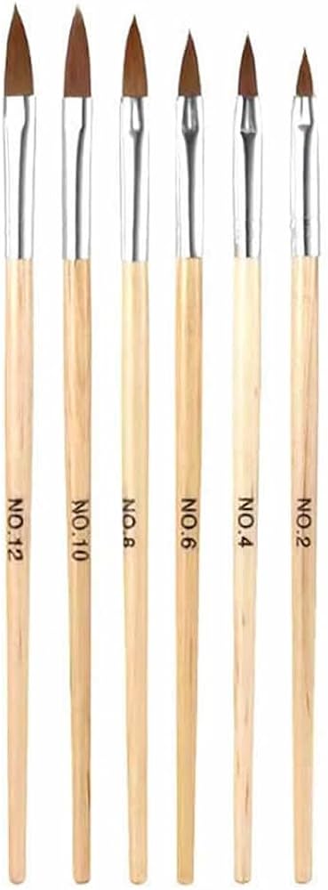 Wooden Acrylic Nail Brush NO.12 (HIGH QUALITY)- ITEM NO:26545 (P4N)