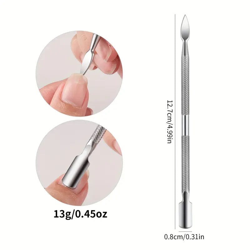 Stainless Steel Cuticle Pusher Double Sided - PINK