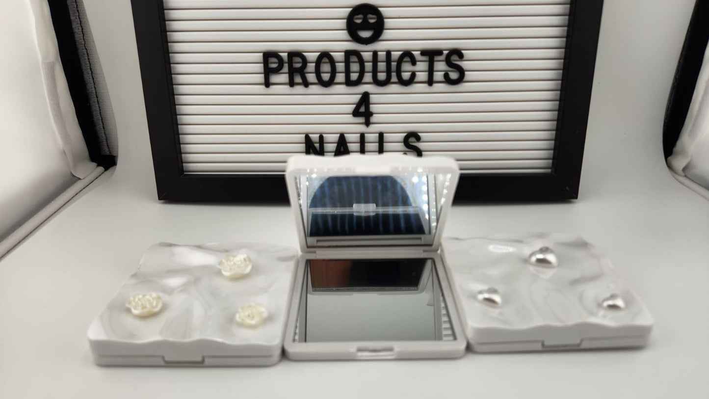 Cosmetic Mirror Classics Fashion 2 in 1 (Plain Mirror and Magnifying Glass) -1336-7