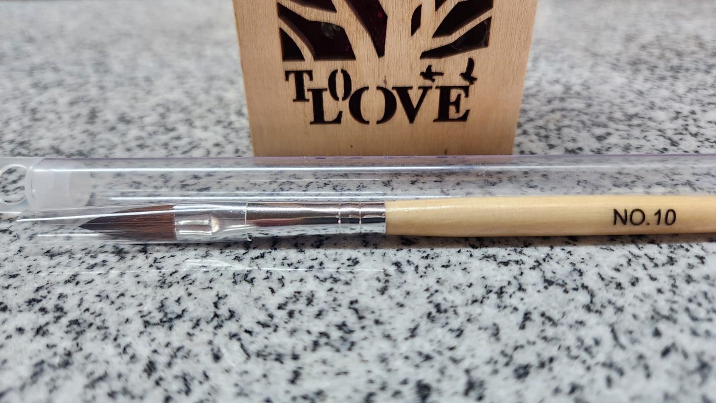 Wooden Acrylic Nail Brush NO.12 (HIGH QUALITY)- ITEM NO:26545 (P4N)