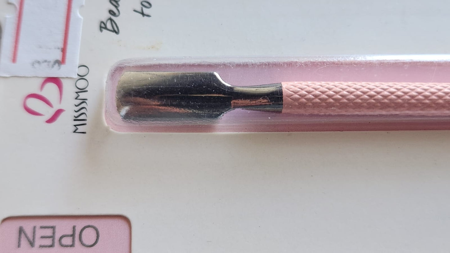 Stainless Steel Cuticle Pusher Double Sided - PINK