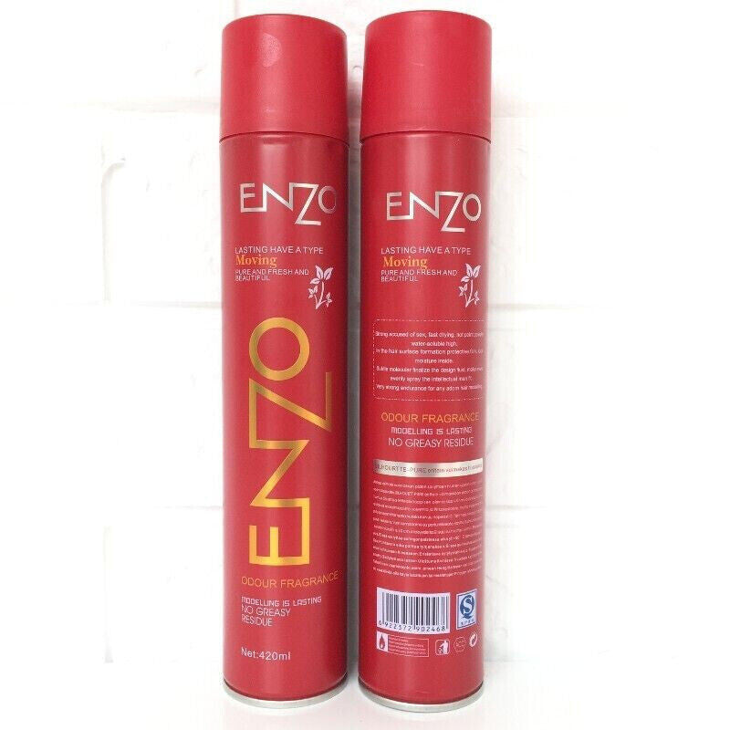 Enzo Hair Spray 420ml – Odour Fragrance, No Greasy, Pure & Fresh